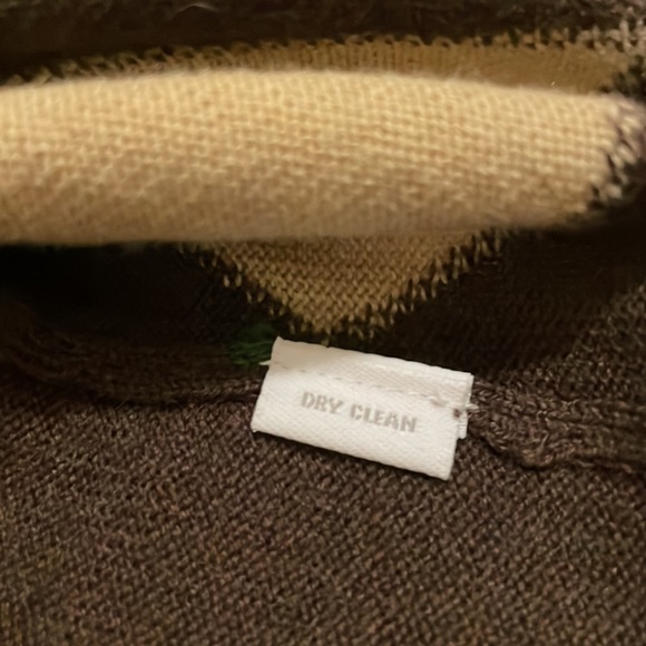 CHARTER CLUB ARGYLE SLEEVELESS SWEATER, MULTI COLOR, 60% MERINO WOOL - Picture 8 of 10